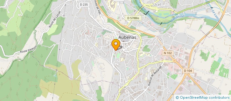 localisation de l'entreprise LIBRAIRIE INTERCONTINENTALE SA à AUBENAS