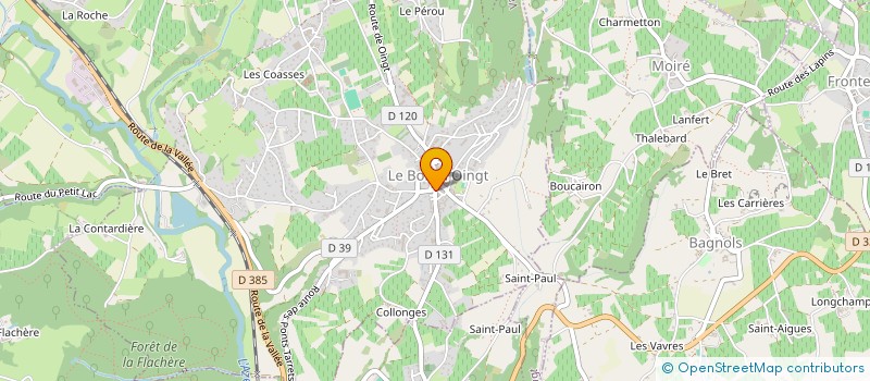 localisation de l'entreprise LIBRAIRIE LA BOUSSOLE VAL D'OINGT  VAL D'OINGT