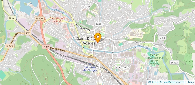 localisation de l'entreprise LIBRAIRIE LE BAOBAB  SAINT-DIE-DES-VOSGES