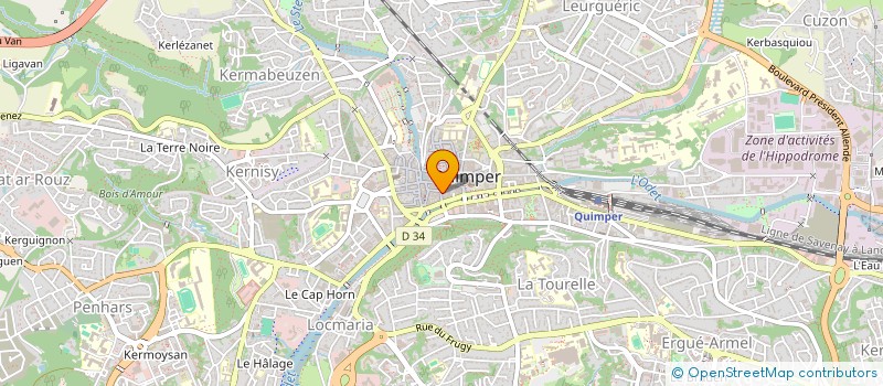 localisation de l'entreprise LIBRAIRIE LE GOAZIOU à QUIMPER