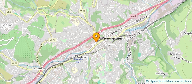 localisation de l'entreprise LIBRAIRIE PAPETERIE DU GIER SARL à RIVE-DE-GIER