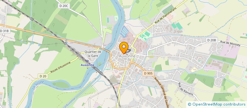 localisation de l'entreprise LIBRAIRIE PAPETERIE GRIBOUILLE à AUXONNE