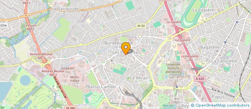 localisation de l'entreprise LIBRAIRIE PAPETERIE PRESSE DES PRADETTES à TOULOUSE