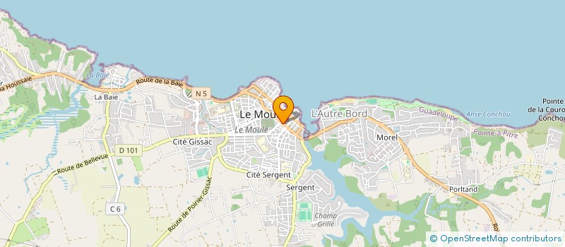 localisation de l'entreprise LIBRE SERVICE CLAUDE ET BOULEVARD à LE MOULE