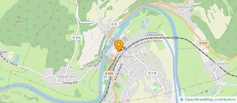 localisation de l'entreprise LIBRE SERVICE LES MARRONNIERS à L'ISLE-SUR-LE-DOUBS
