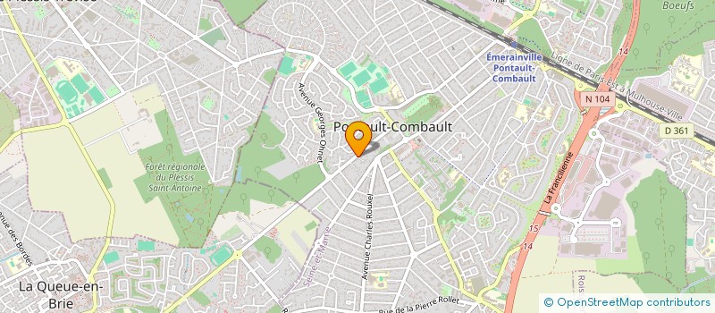 localisation de l'entreprise LIEN SOCIAL 77 à PONTAULT-COMBAULT