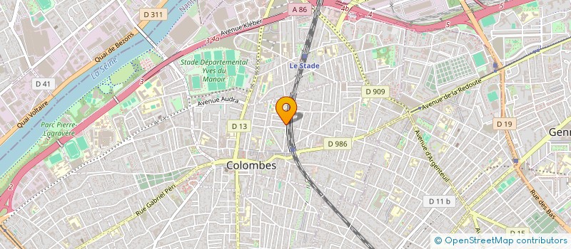 localisation de l'entreprise LIENA COMMUNICATIONS à COLOMBES