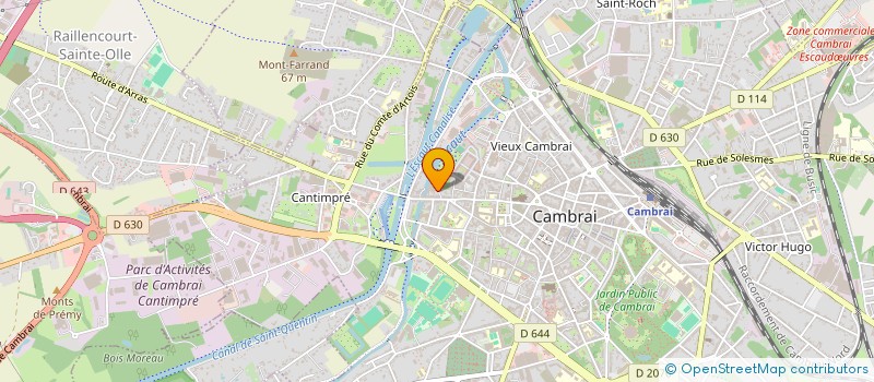 localisation de l'entreprise LIENARD PRODUCTION à CAMBRAI