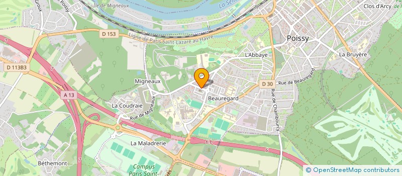 localisation de l'entreprise LIENS CULTURELS D'AFRIQUE  POISSY