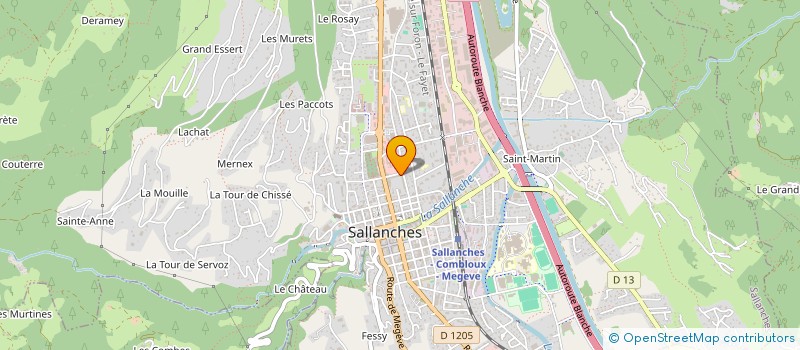 localisation de l'entreprise LIENS ET COMMUNICATION à SALLANCHES