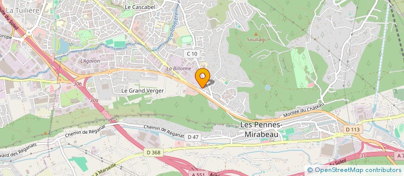 localisation de l'entreprise LIETO MACONNERIE GENERALE à LES PENNES-MIRABEAU