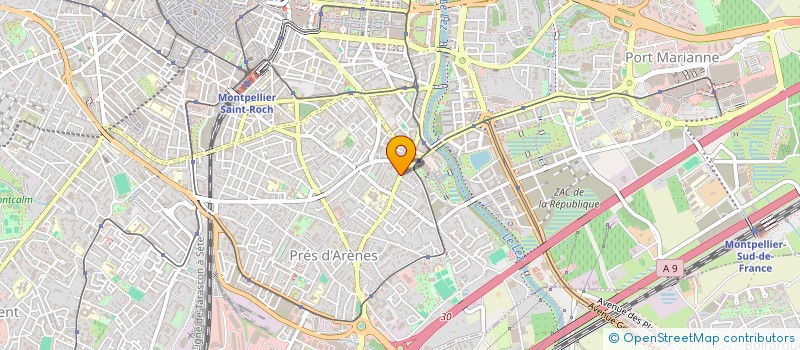 localisation de l'entreprise LIEU RESSOURCES APPUIS à MONTPELLIER