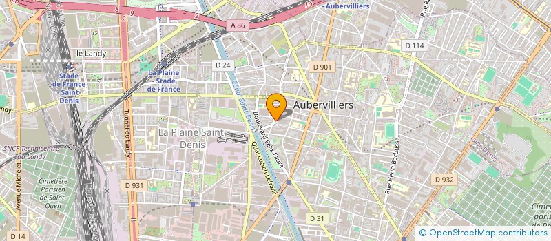 localisation de l'entreprise LIFA FRANCE à AUBERVILLIERS