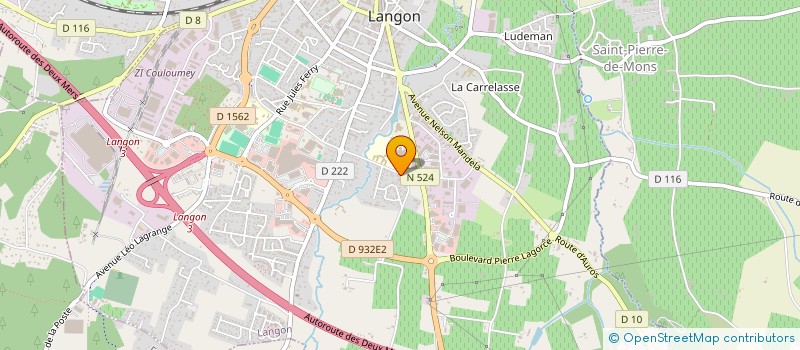 localisation de l'entreprise LIFE AND MOTION à LANGON