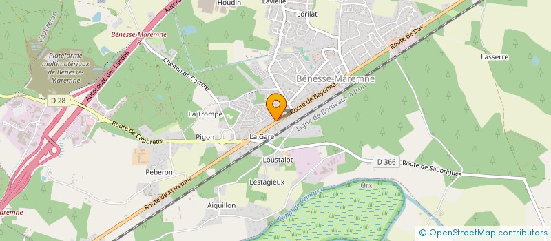 localisation de l'entreprise LIFE SPA  BENESSE-MAREMNE