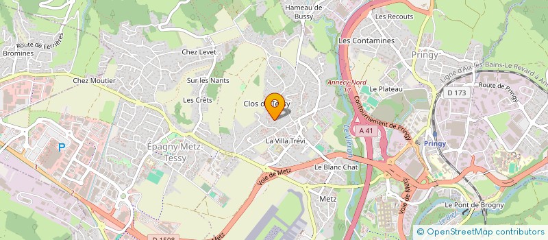 localisation de l'entreprise LIFELINE  EPAGNY METZ-TESSY