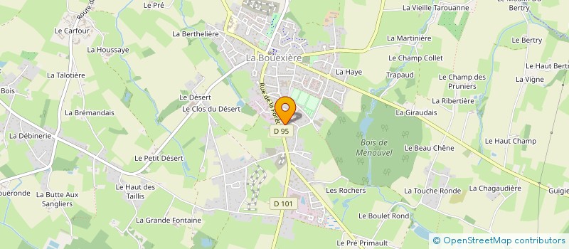 localisation de l'entreprise LIFFRE CORMIER SQUASH  LA BOUEXIERE