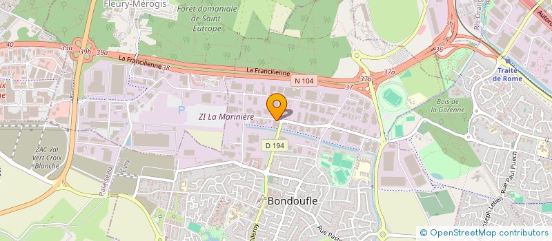 localisation de l'entreprise LIFO  BONDOUFLE