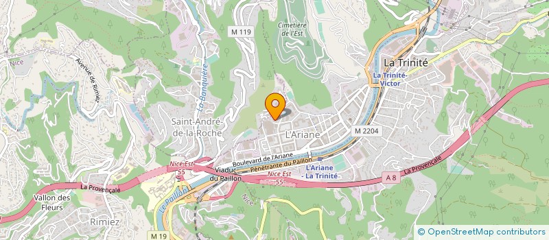 localisation de l'entreprise LIFTING ASCENSEURS à NICE