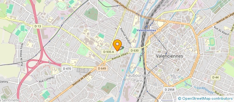 localisation de l'entreprise LIG NORD FOOT DISTRICT ESCAUT à VALENCIENNES