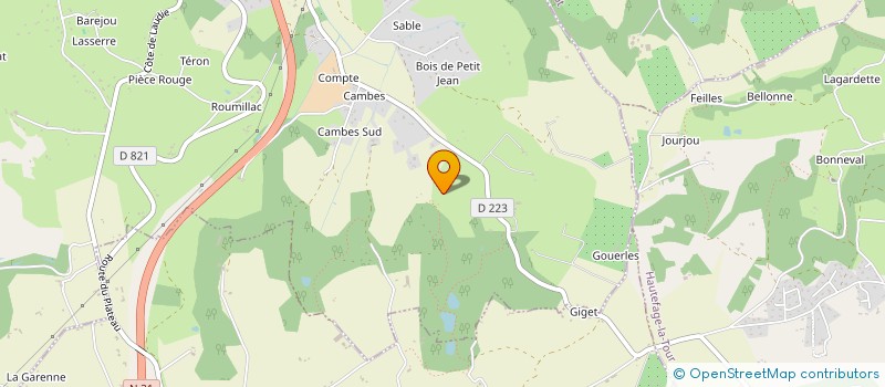 localisation de l'entreprise LIGAOU  PUJOLS