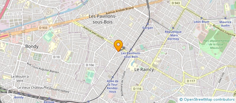 localisation de l'entreprise LIGAPHONE PARIS  LES PAVILLONS-SOUS-BOIS