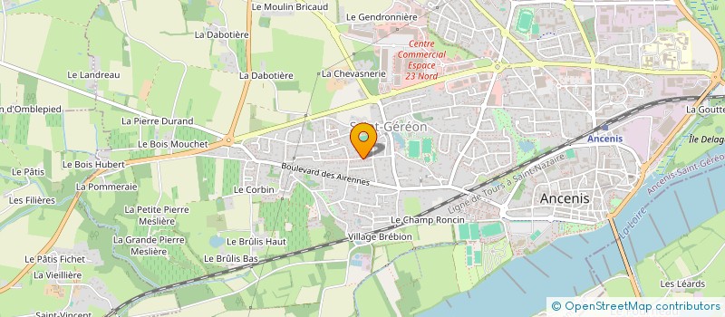 localisation de l'entreprise LIGERIENNE DE FORMATION SOCIO EDUCATIVE à ANCENIS-SAINT-GEREON