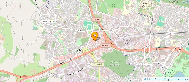 localisation de l'entreprise LIGERIENNE TRAIT DOMICI INOVAT RECHERCHE à BEAUCOUZE
