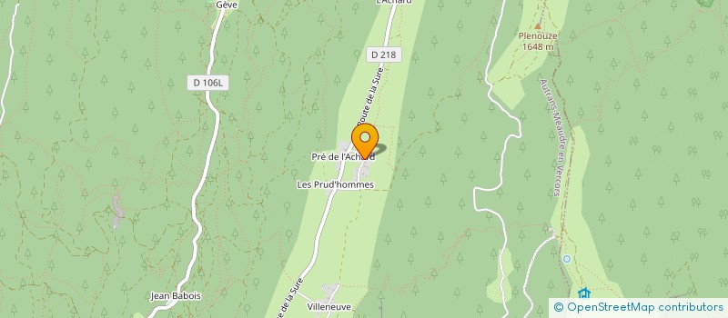 localisation de l'entreprise LIGHTNING  AUTRANS-MEAUDRE EN VERCORS