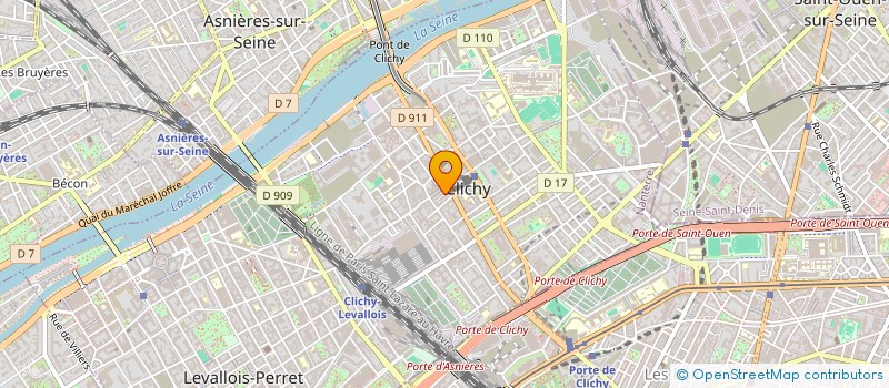 localisation de l'entreprise LIGNE 13 à CLICHY