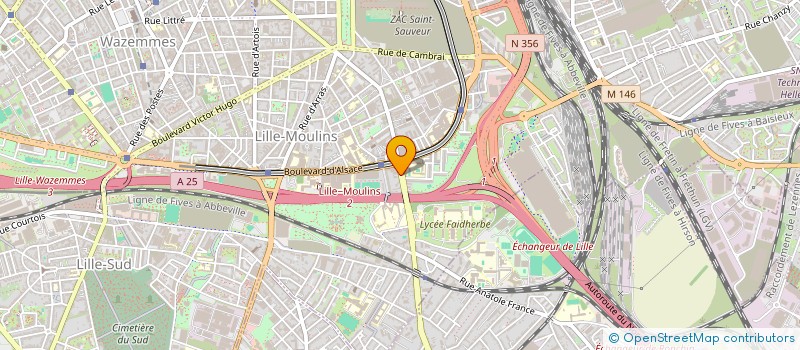 localisation de l'entreprise LIGNE 3  FACHES-THUMESNIL