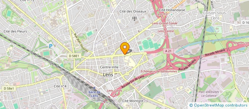 localisation de l'entreprise LIGNE 4 CONSTRUCTION  LENS