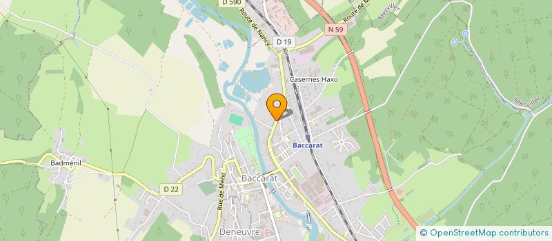 localisation de l'entreprise LIGNE CARREE  BACCARAT