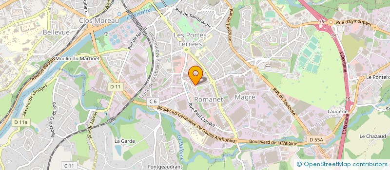 localisation de l'entreprise LIGNE CLAIRE ET ASSOCIES à LIMOGES