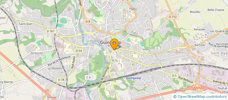 localisation de l'entreprise LIGNE DE CONDUITE  GUINGAMP