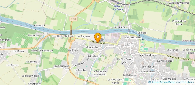 localisation de l'entreprise LIGNE DROITE à BLERE