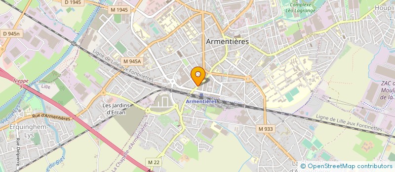 localisation de l'entreprise LIGNE ET BEAUTE à ARMENTIERES