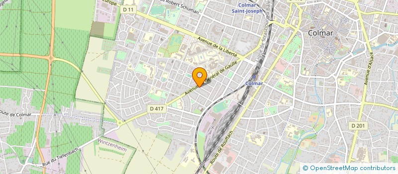 localisation de l'entreprise LIGNE HABITAT à COLMAR