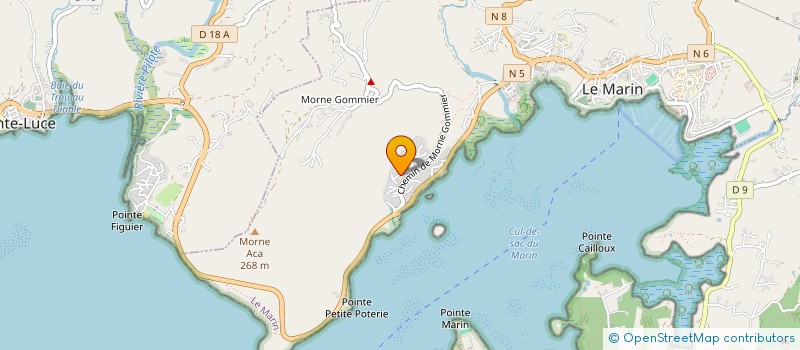 localisation de l'entreprise LIGNE MARTINIQUE VOYAGES à LE MARIN