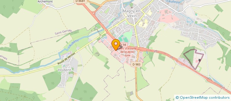 localisation de l'entreprise LIGNES ET COURBES à MAGNY-EN-VEXIN