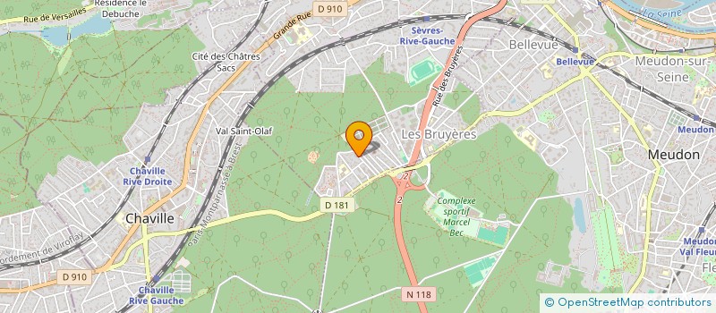 localisation de l'entreprise LIGNES ET COURBES à SEVRES