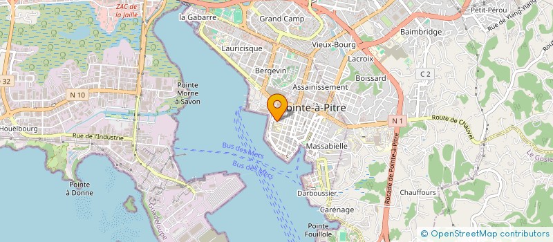 localisation de l'entreprise LIGNES LITTORALES MARINES  POINTE A PITRE