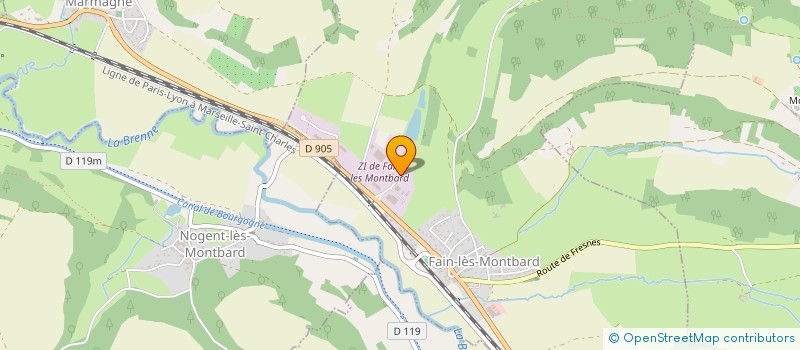 localisation de l'entreprise LIGNES RESEAUX TRAV.ELECTIQUES BIZOUARD à FAIN-LES-MONTBARD