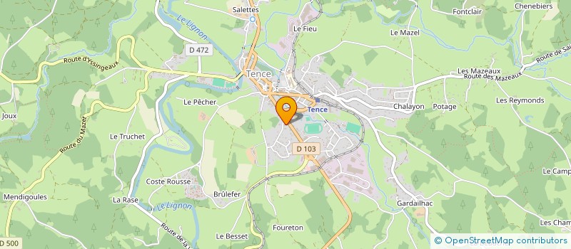 localisation de l'entreprise LIGNON ELECTRICITE  TENCE