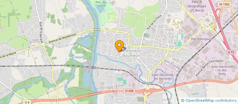 localisation de l'entreprise LIGNUM  ANDREZIEUX-BOUTHEON