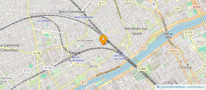 localisation de l'entreprise LIGTAZ à ASNIERES-SUR-SEINE