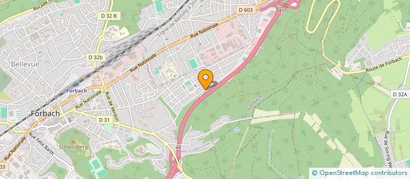 localisation de l'entreprise LIGUE ACADEM LORRAIN FEDER FR TWIRLING  FORBACH