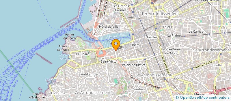 localisation de l'entreprise LIGUE ALPES PROVENCE VOILE à MARSEILLE
