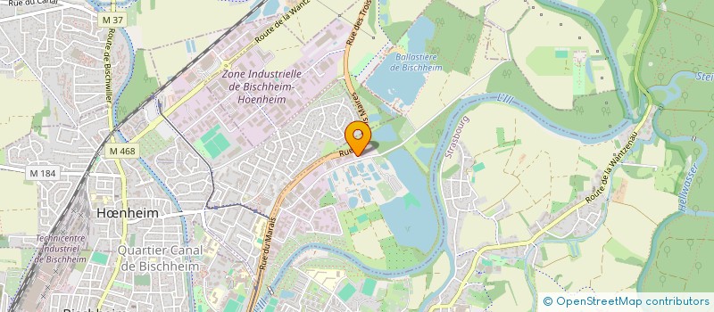 localisation de l'entreprise LIGUE ALSACE TENNIS TABLE  SCHILTIGHEIM