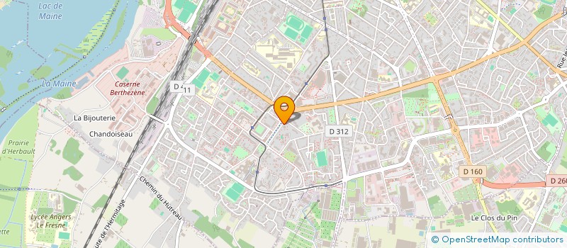 localisation de l'entreprise LIGUE ANGEVINE DE DANSE IMPROVISEE à ANGERS